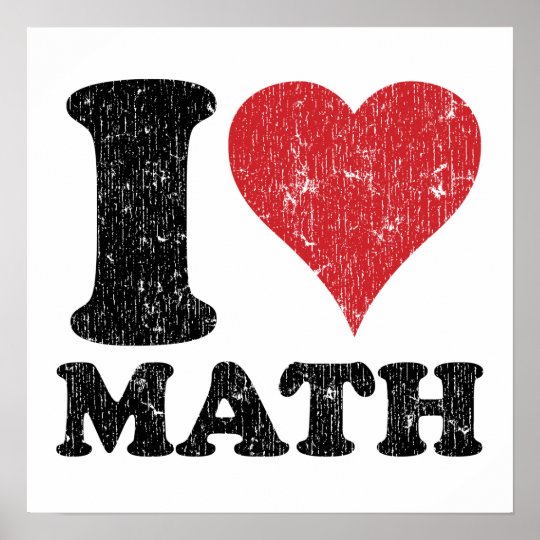 I Love Math Poster Print | Zazzle.co.uk