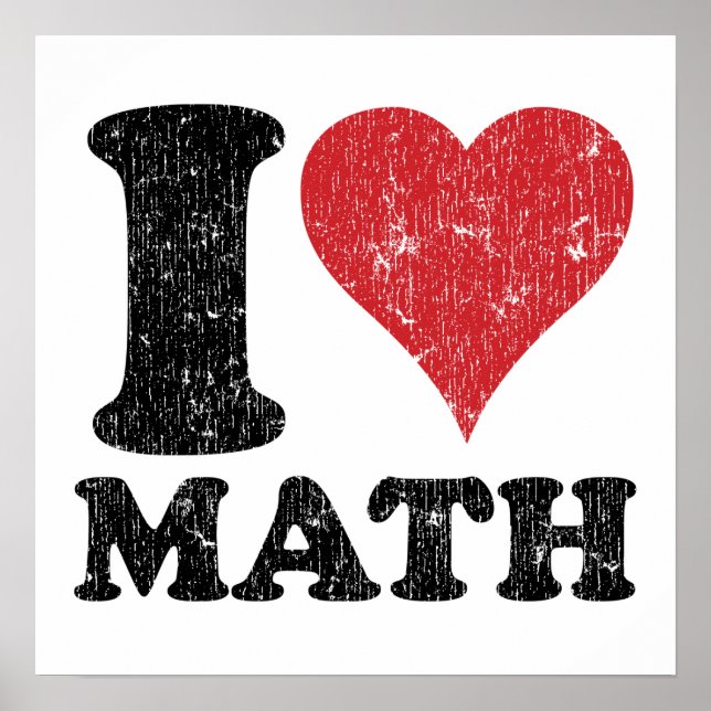 I Love Math Poster Print (Front)