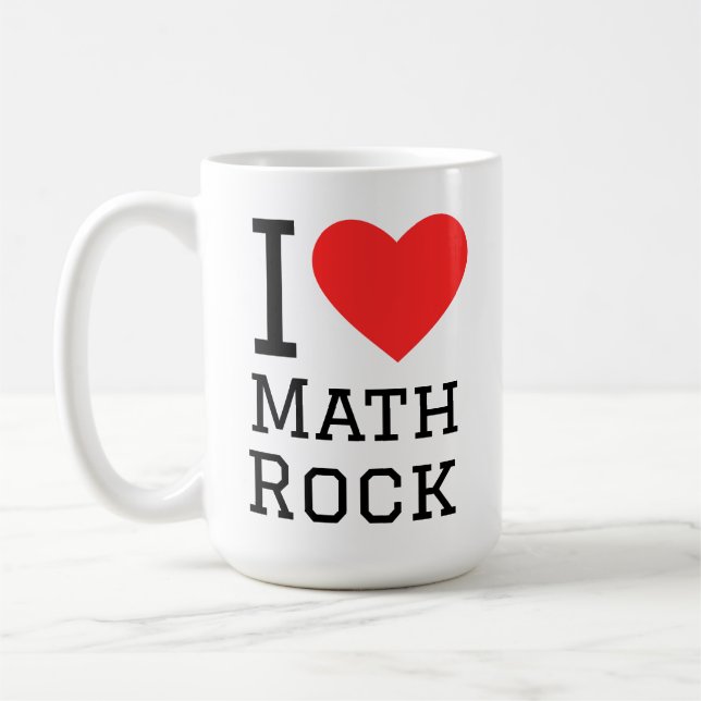 I love math rock square sticker coffee mug (Left)