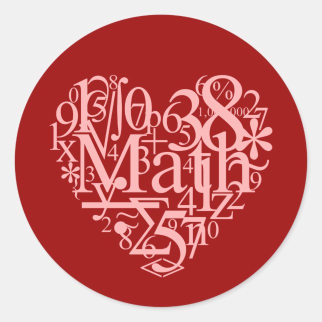 I Love Math Sticker (Front)