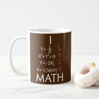 I Love Math Teacher Mathematics Mathematician  Coffee Mug