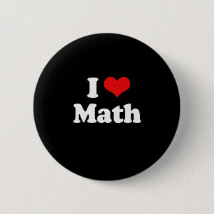 I Love Math Tshirt 6 Cm Round Badge