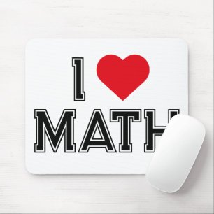 I Love Math Vintage Retro Math Mouse Mat