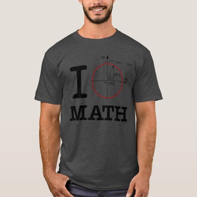 i love mathematics Math Funny vintage T-Shirt (Front)