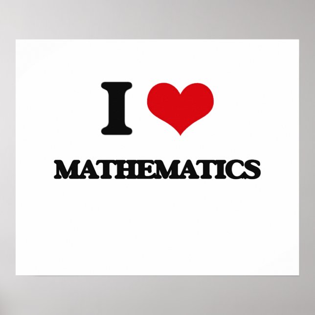 I Love Mathematics Poster (Front)