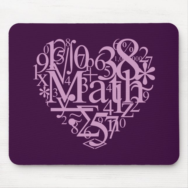 I Love MathMousepad Mouse Mat (Front)