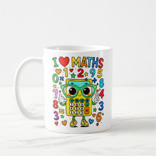 I Love Maths Cute Calculator Mug for Kids