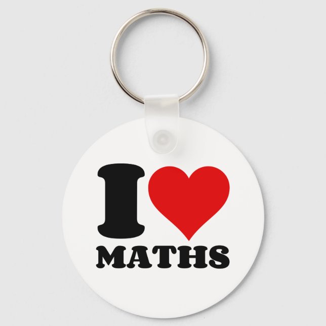 I LOVE MATHS KEY RING (Front)
