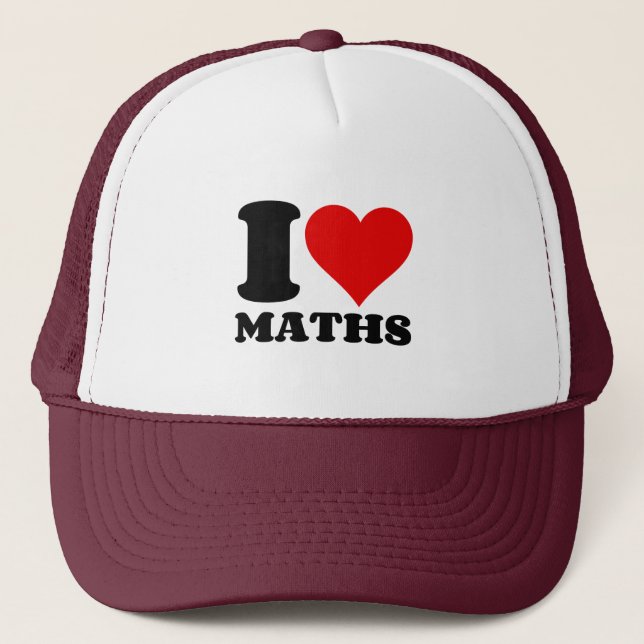 I LOVE MATHS TRUCKER HAT (Front)