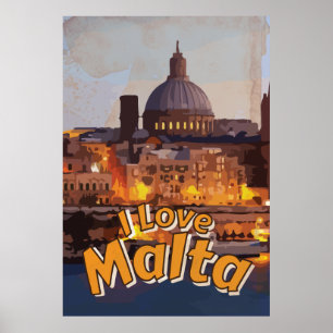 I Love Matla Vintage travel poster