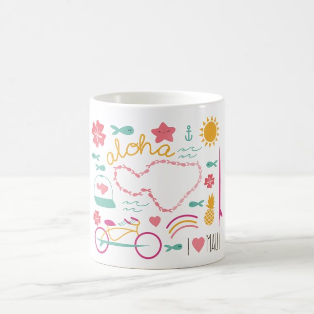 "I love Maui" Mug "Aloha" (Center)