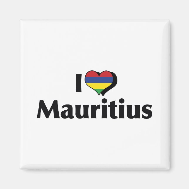 I Love Mauritius Flag Magnet (Front)