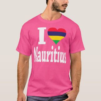 I Love Mauritius Flag T-Shirt
