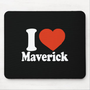I Love Maverick, I Heart Maverick, Red Heart Valen Mouse Mat