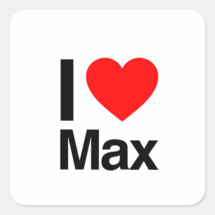 i love max square sticker