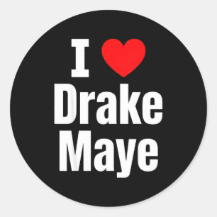 I Love Maye Football Fan  Classic Round Sticker