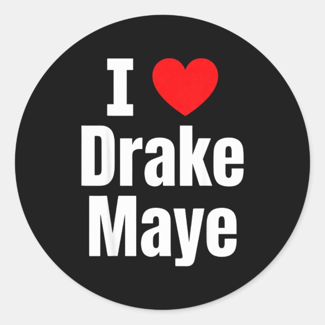 I Love Maye Football Fan  Classic Round Sticker (Front)
