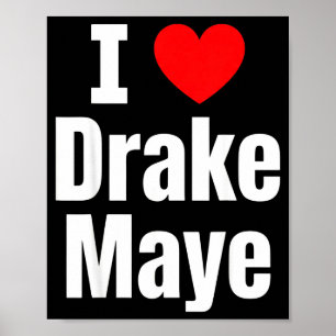 I Love Maye Football Fan Poster