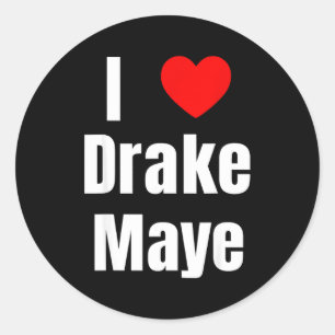 I Love Maye Qb Football Fan  Classic Round Sticker
