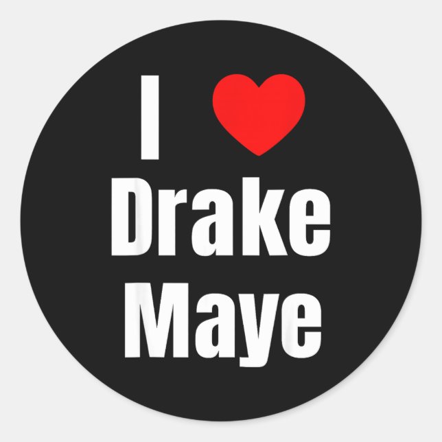 I Love Maye Qb Football Fan  Classic Round Sticker (Front)