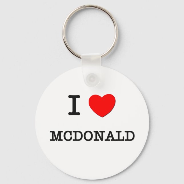 I Love Mcdonald Key Ring (Front)