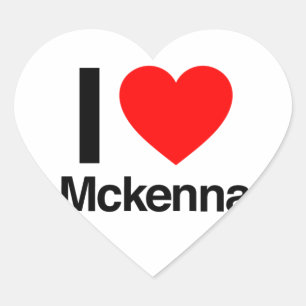 i love mckenna heart sticker