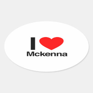 i love mckenna oval sticker