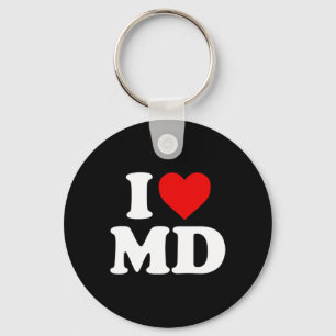 I Love Md Heart Maryland  Key Ring