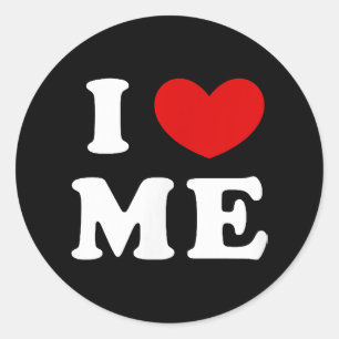 I LOVE ME CLASSIC ROUND STICKER