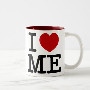 I Love Me Heart Me self esteem confidence dignity Two-Tone Coffee Mug