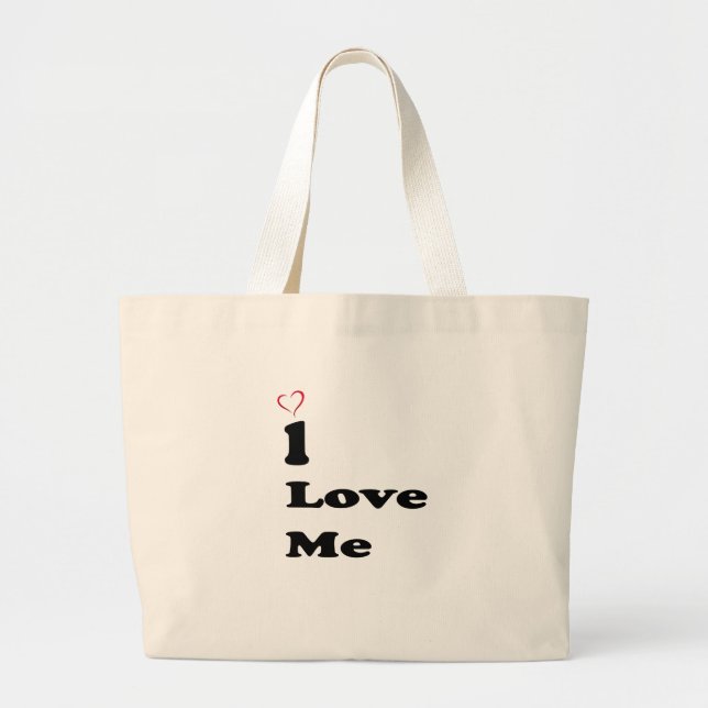 I love Me  Large Tote Bag (Front)