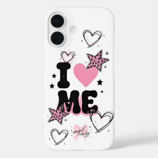 I Love Me Pink Hearts & Stars Cute Phone Case