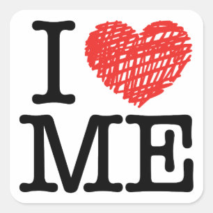 I love me square sticker