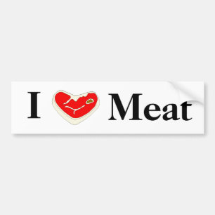 I Love Meat Bumper Sticker