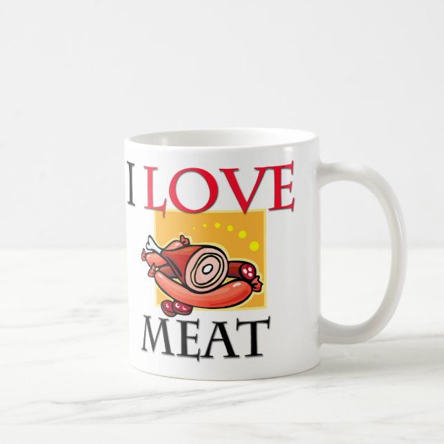 I Love Meat Coffee Mug (Right)