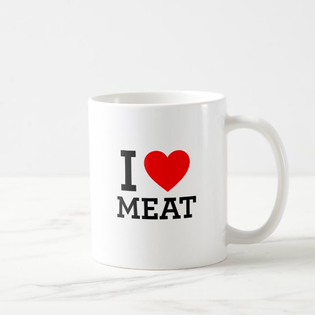I Love Meat Coffee Mug (Right)