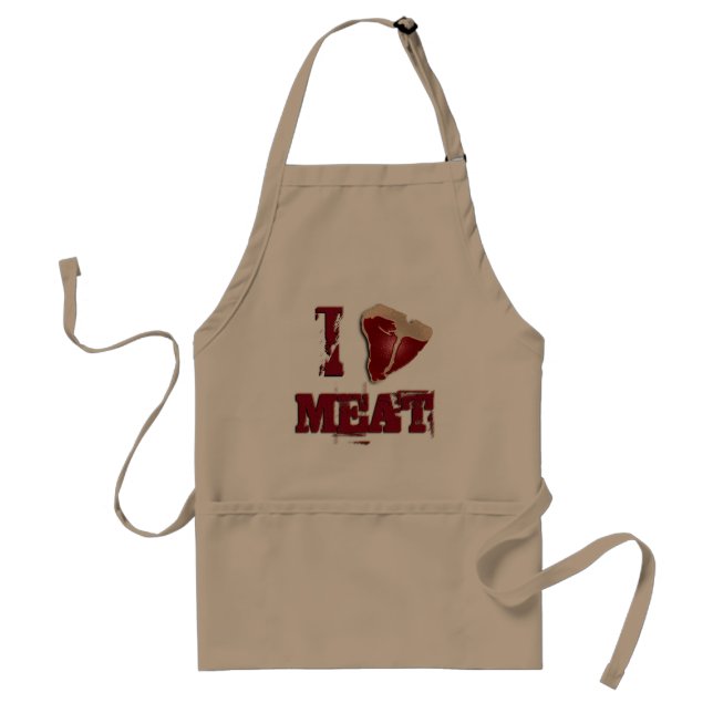 I Love Meat Standard Apron (Front)