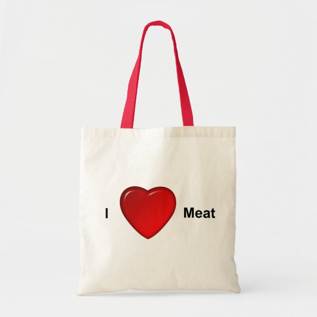 I love meat tote bag (Front)