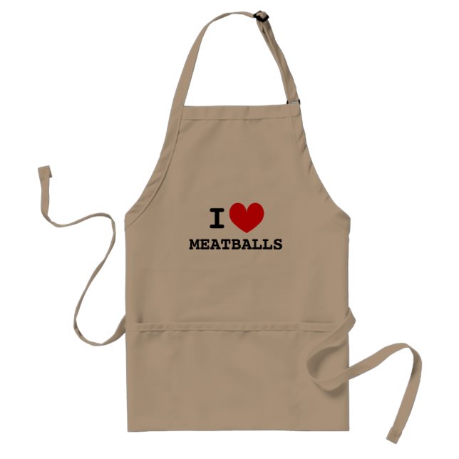 I love meatballs | Funny aprons for men and women (Front)