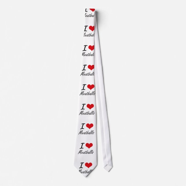 I Love Meatballs Tie (Front)