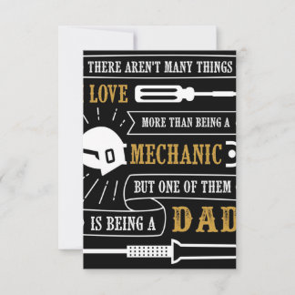 I love mechanic dad | Mechanic Canvas RSVP Card