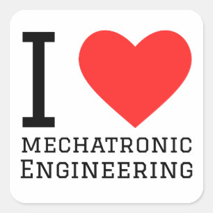I love mechatronic engineering square sticker
