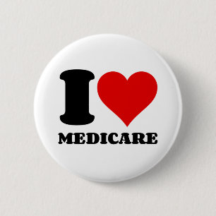 I LOVE MEDICARE 6 CM ROUND BADGE