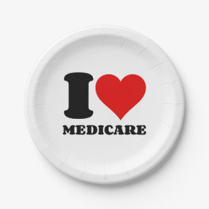I LOVE MEDICARE PAPER PLATE