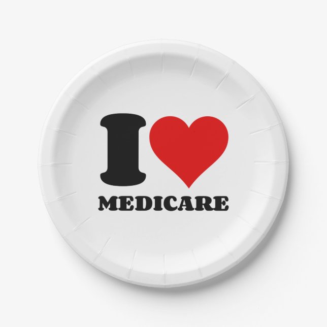 I LOVE MEDICARE PAPER PLATE (Front)