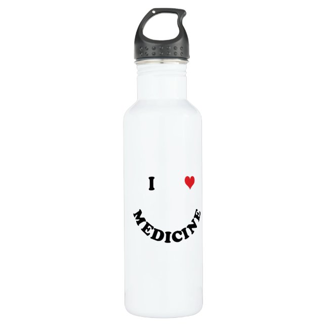 I love Medicine 710 Ml Water Bottle (Front)