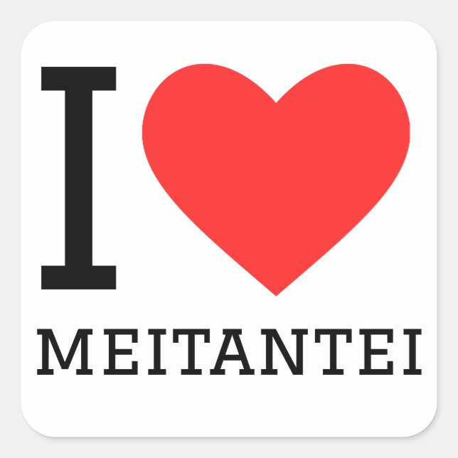 I love meitantei  square sticker (Front)