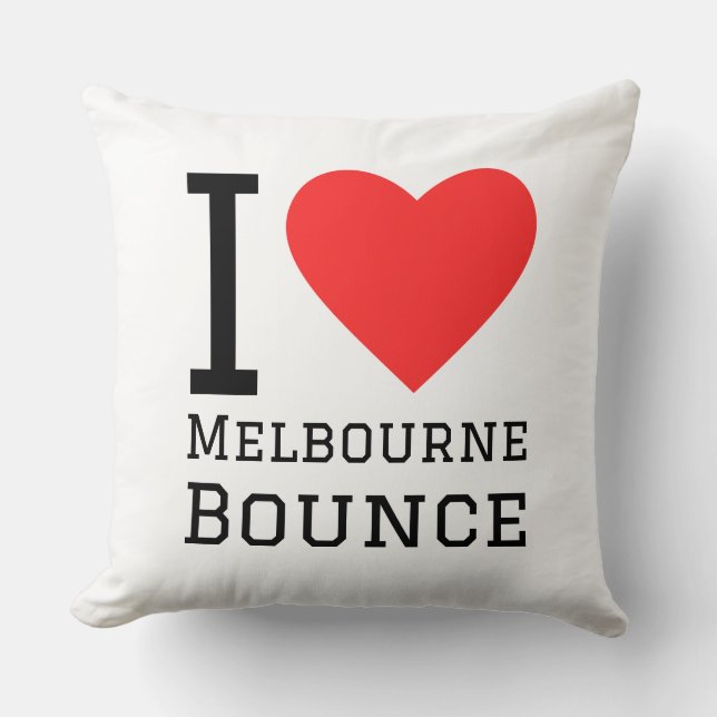 I love Melbourne bounce Cushion (Front)
