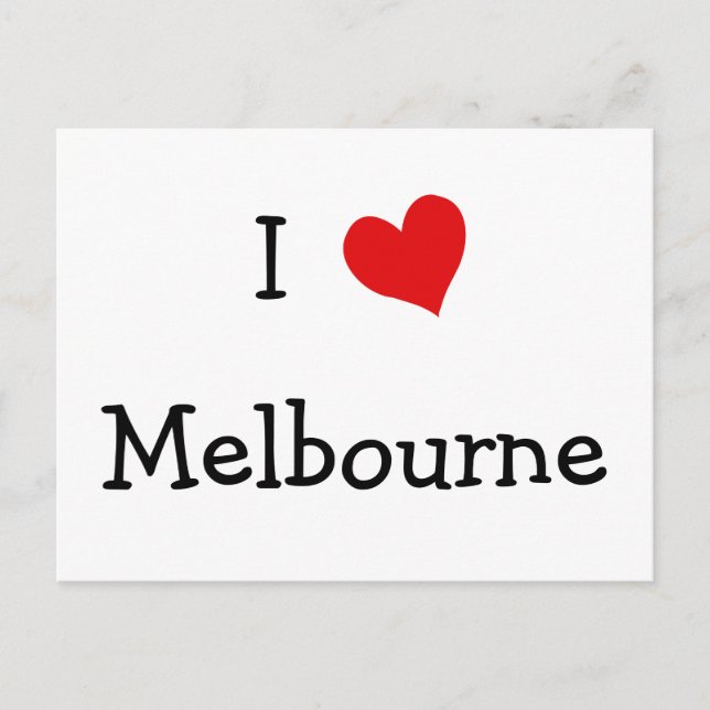 I Love Melbourne Postcard (Front)