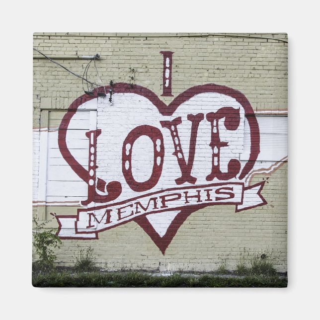 I Love Memphis Graffiti Magnet (Front)